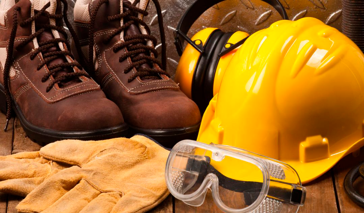 equipamentos de proteção individual para vidraceiros capacete de segurança luvas e botas