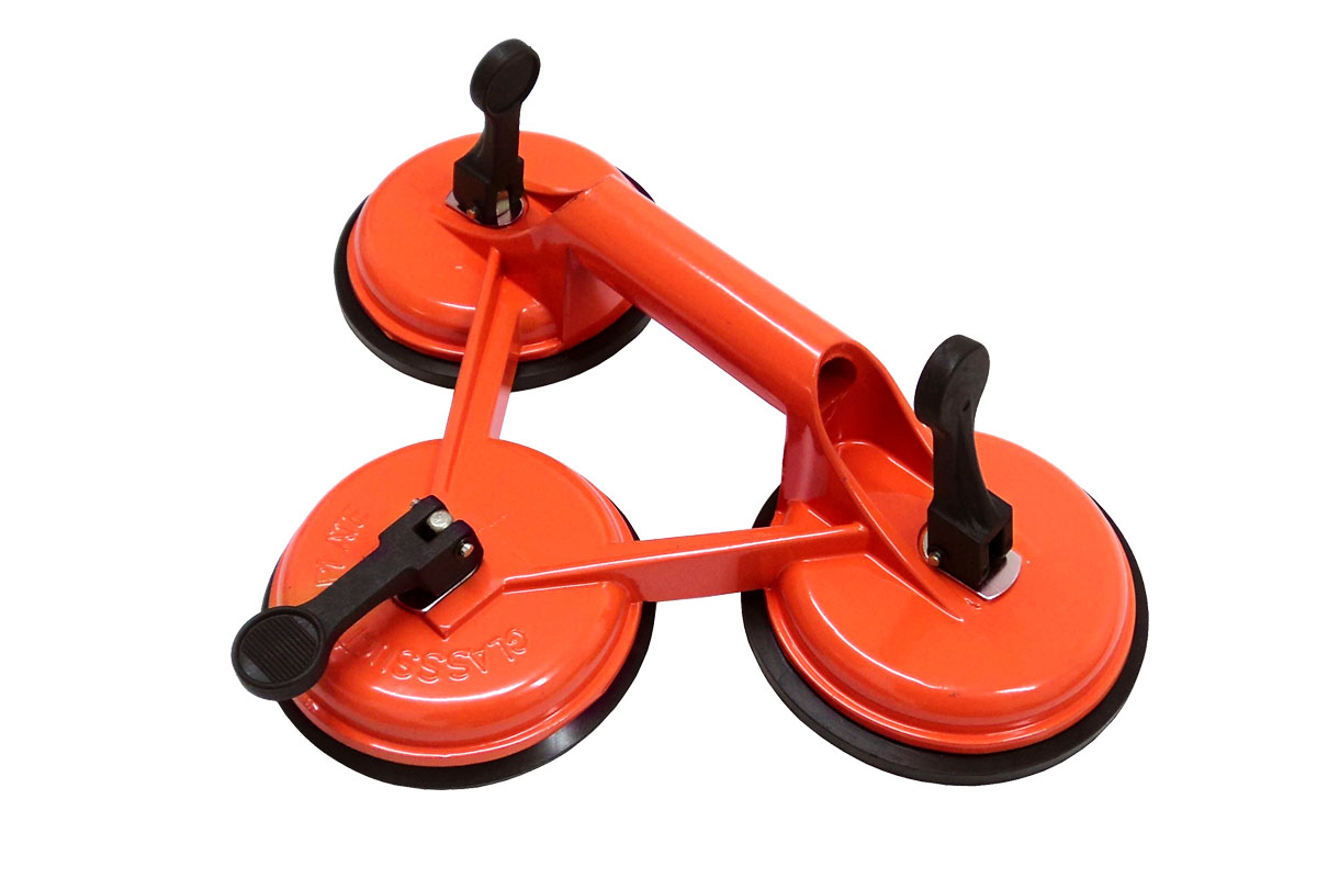 Ventosa tripla em metal da BL Glass