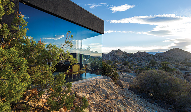 Casa de vidro na Califórnia
