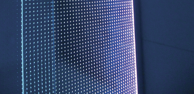 box iluminado por LED, feito com vidro da Saint-Gobain Glass