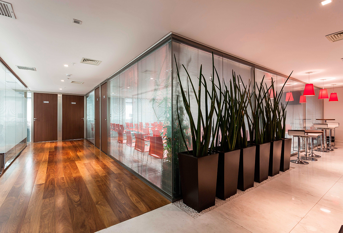 vidro duplo divisória de vidro escritório